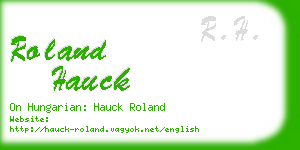 roland hauck business card